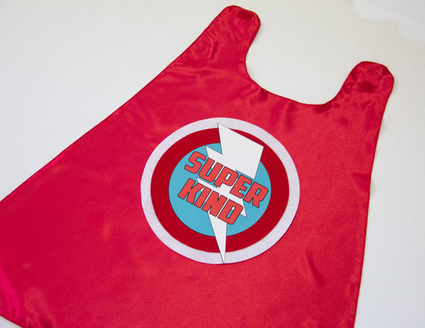 RED LIGHTNING BOLT SUPER KIND CAPE