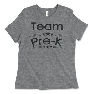 TEAM PRE-K T-SHIRT - LADIES FIT RELAXED CREW NECK